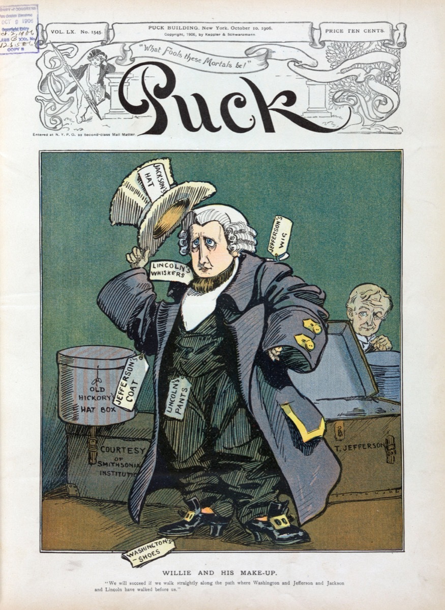 William Randolph Hearst in a cartoon depicting his run for president of the united states