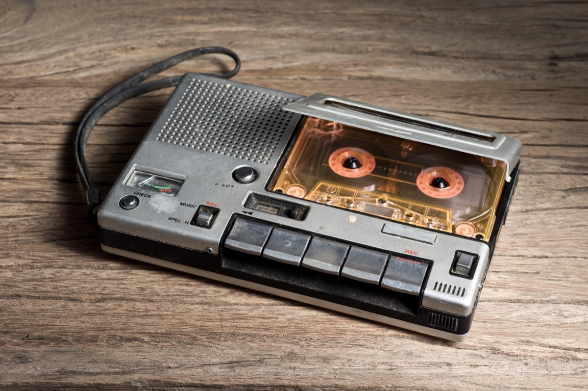 portable cassette recorder, player, 1970s