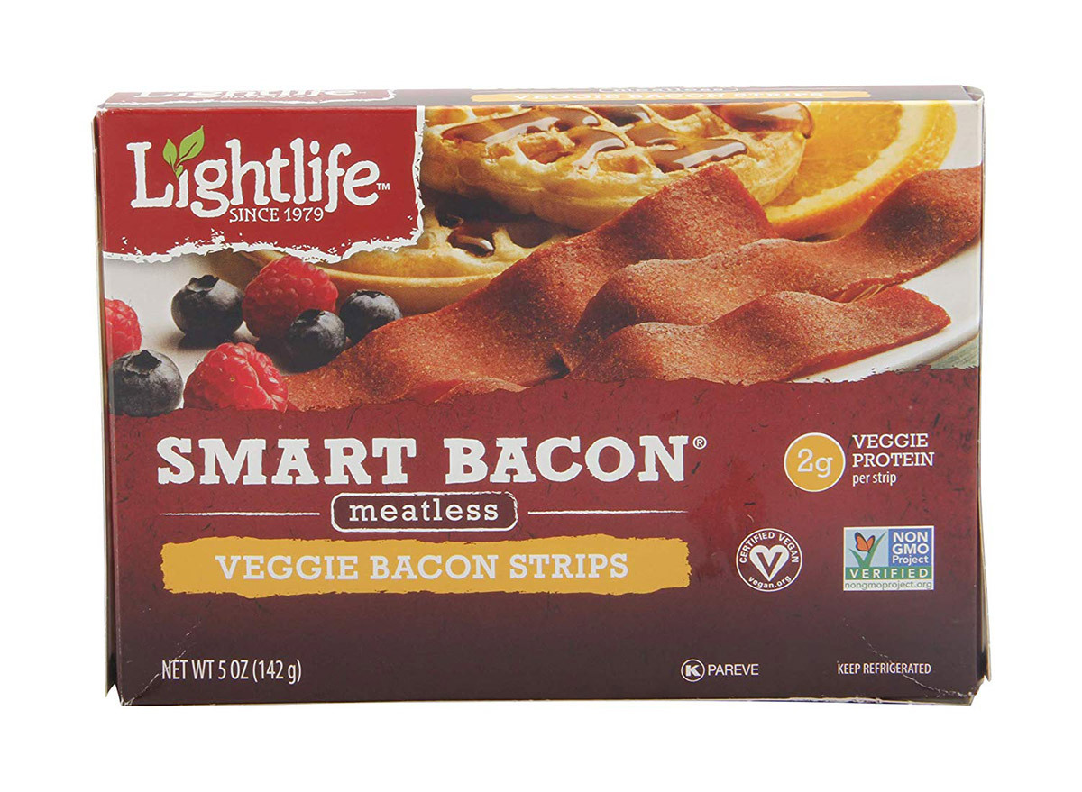 lightlife veggie bacon strips in box
