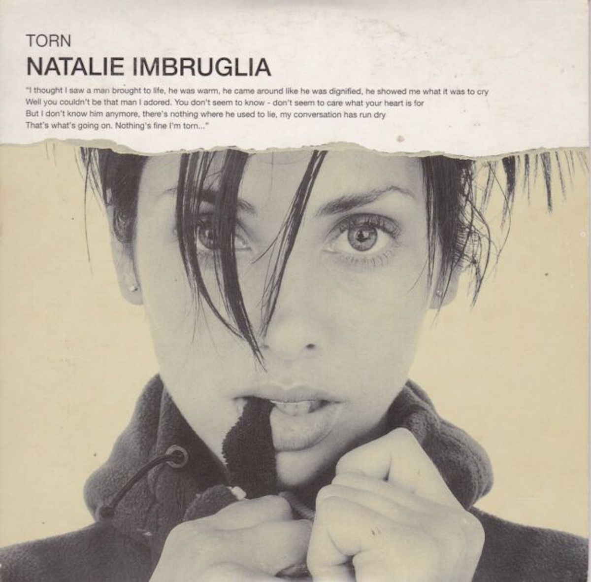 torn album cover from Natalie Imbruglia