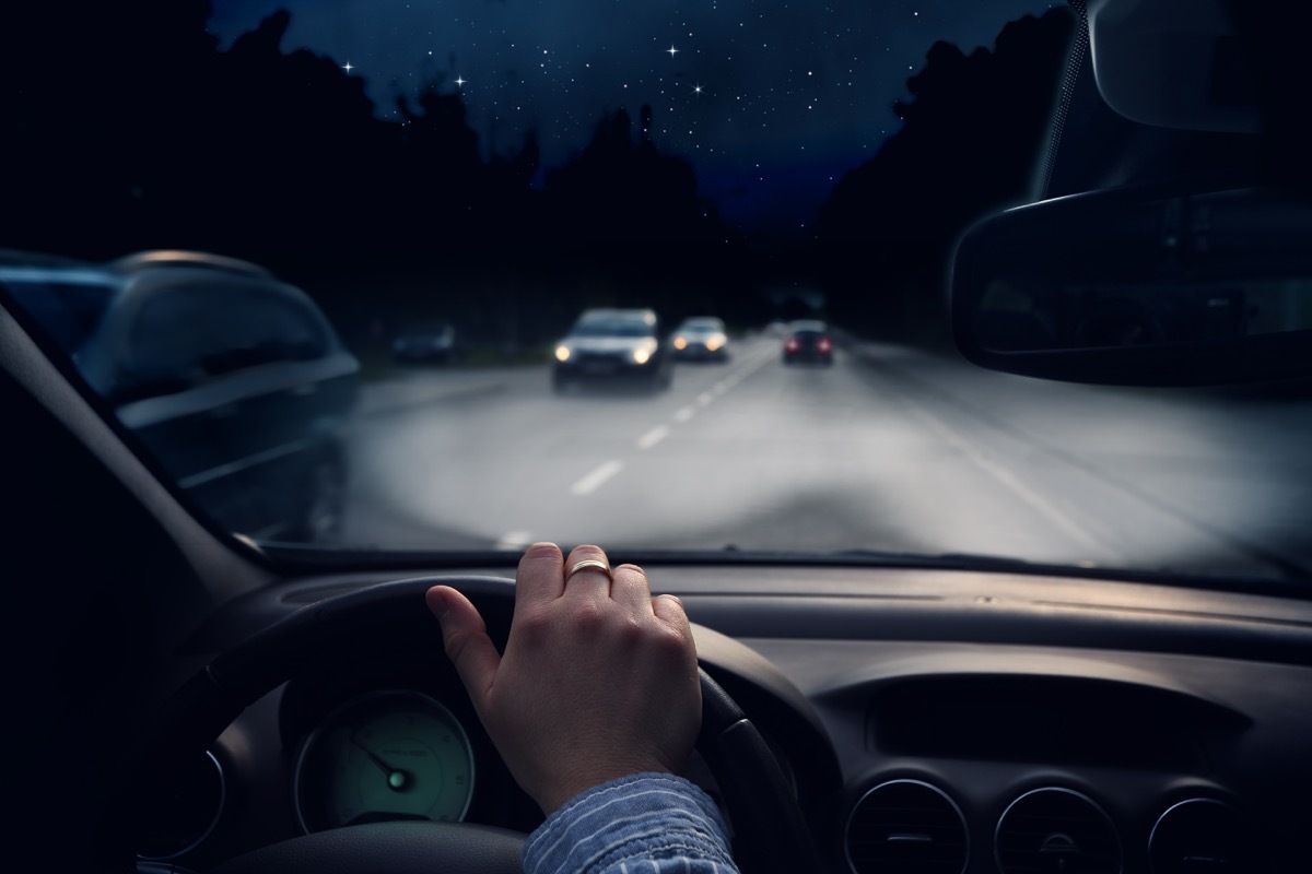 Person Driving a Car at Night Silent Health Symptoms