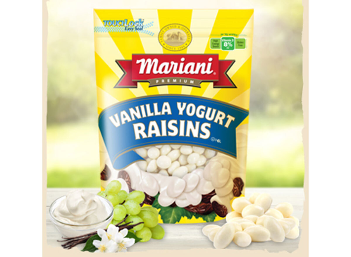 mariani vanilla flavored yogurt raisins