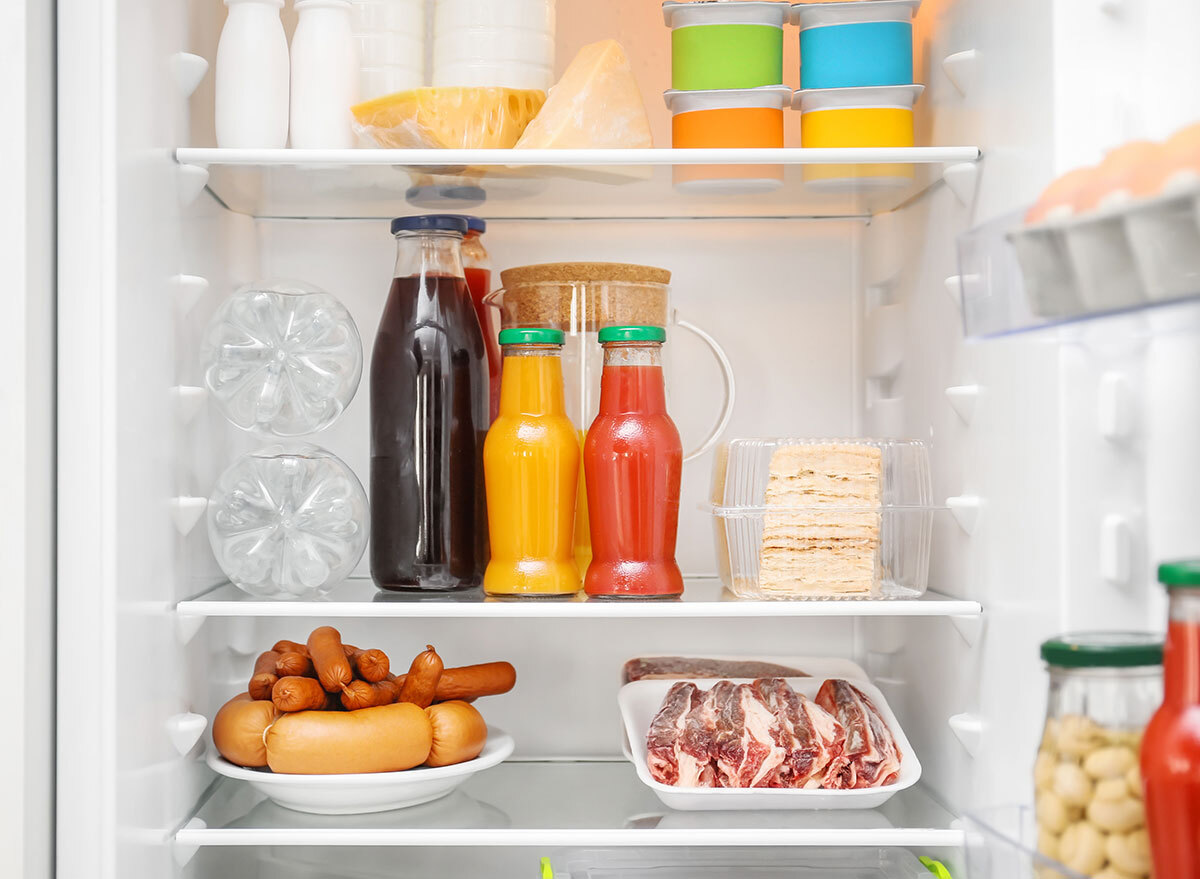 lower shelves fridge