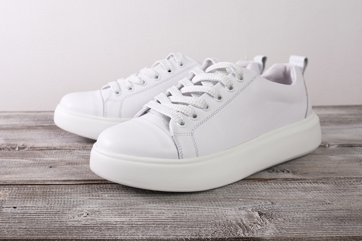 casual fashionable white sneakers