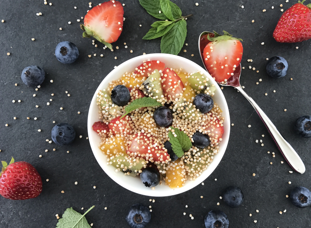 Quinoa fruit bowl