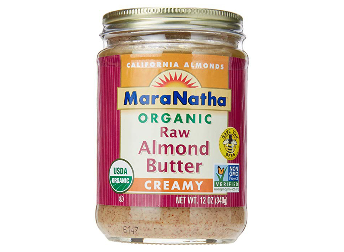 mara natha organic raw almond butter no salt creamy