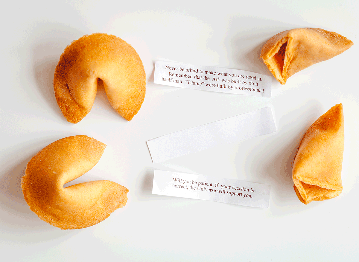 fortunes with their fortune cookies
