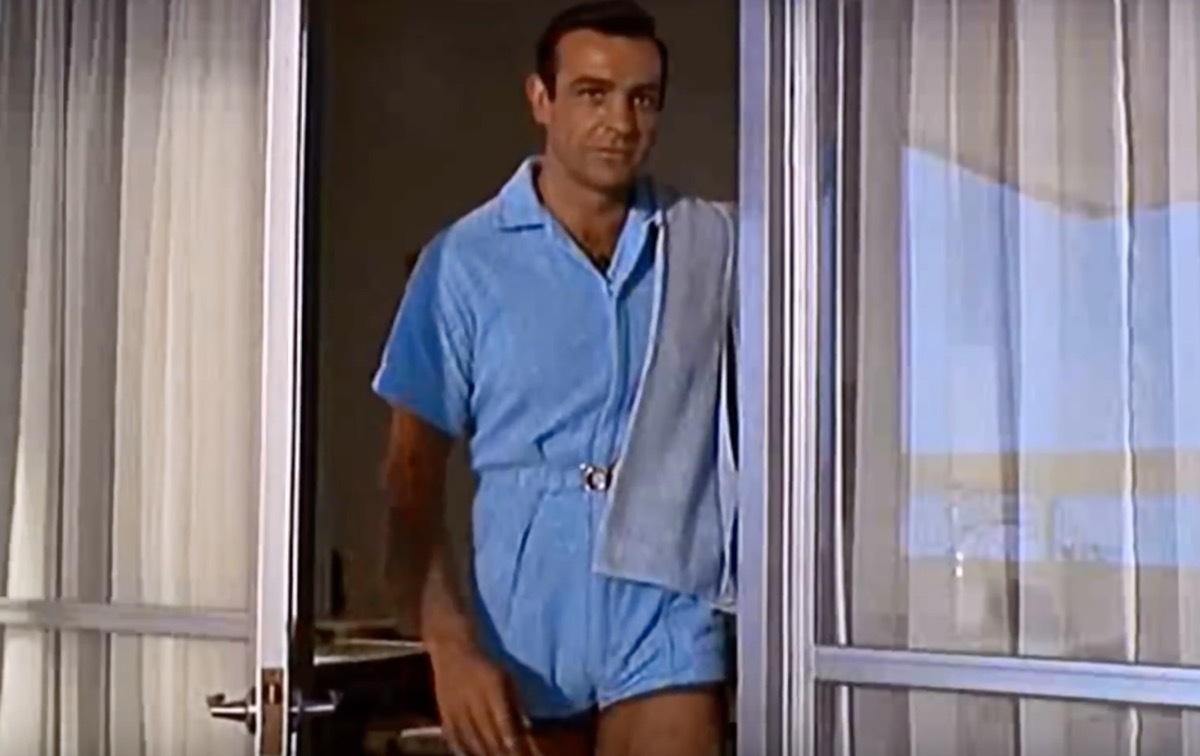 Sean Connery in Goldfinger in male romper