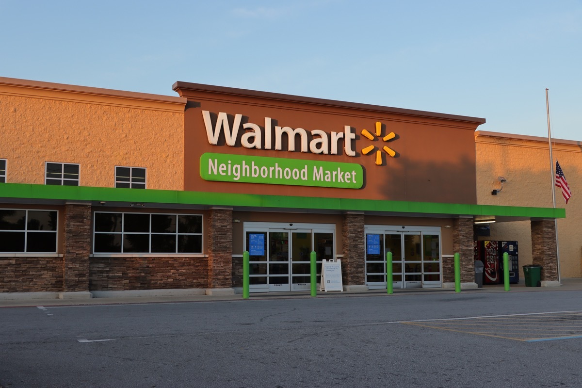 Exterior of a Walmart neighborhood market store