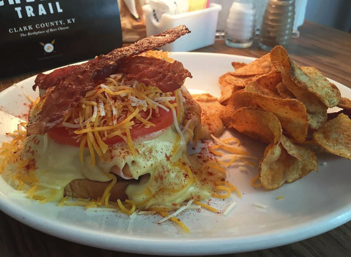 The hot brown burger at JKs at forest grove