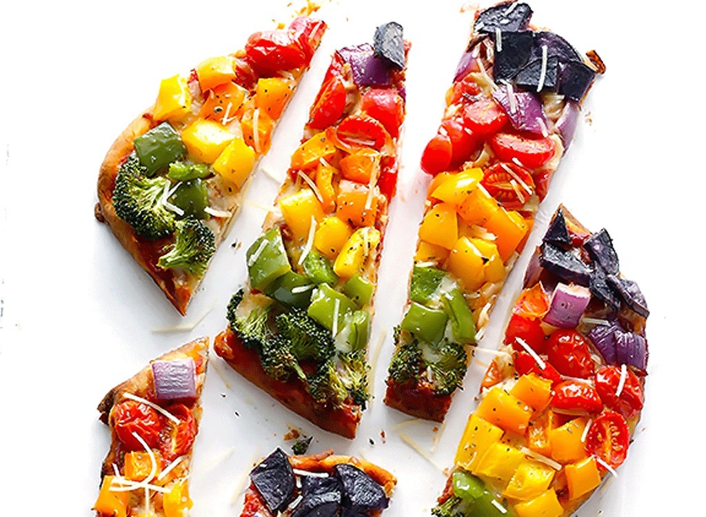 rainbow veggie pizza