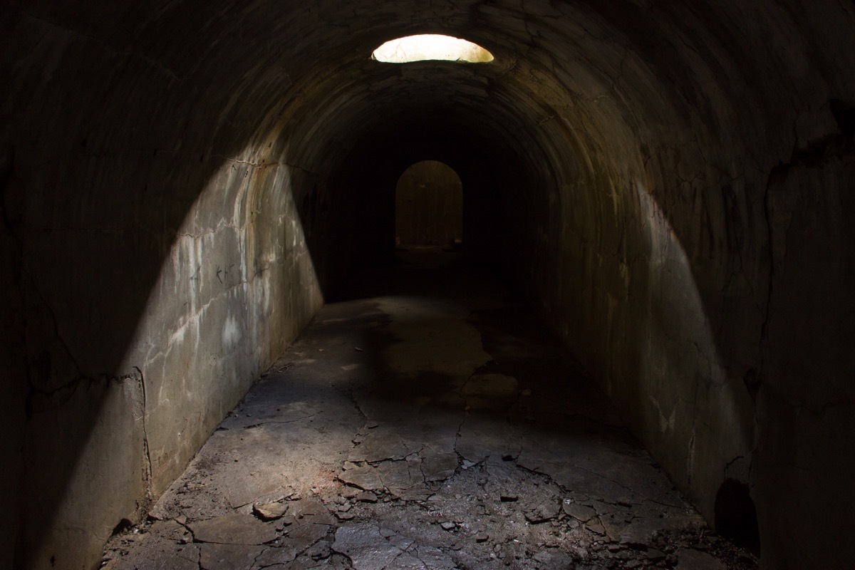 scary underground tunnel