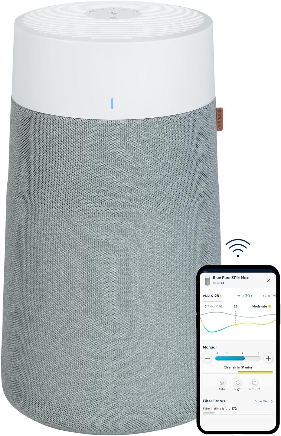 A Blueair air purifier