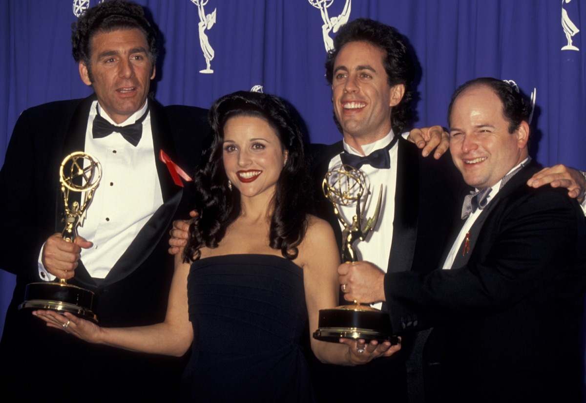  Michael Richards, Julia Louis-Dreyfus, Jerry Seinfeld and Jason Alexander in 1993