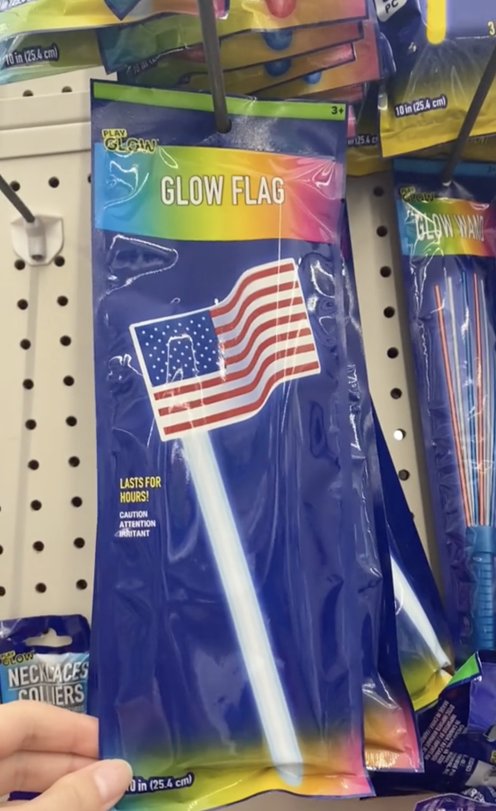 glow flags at Dollar Tree