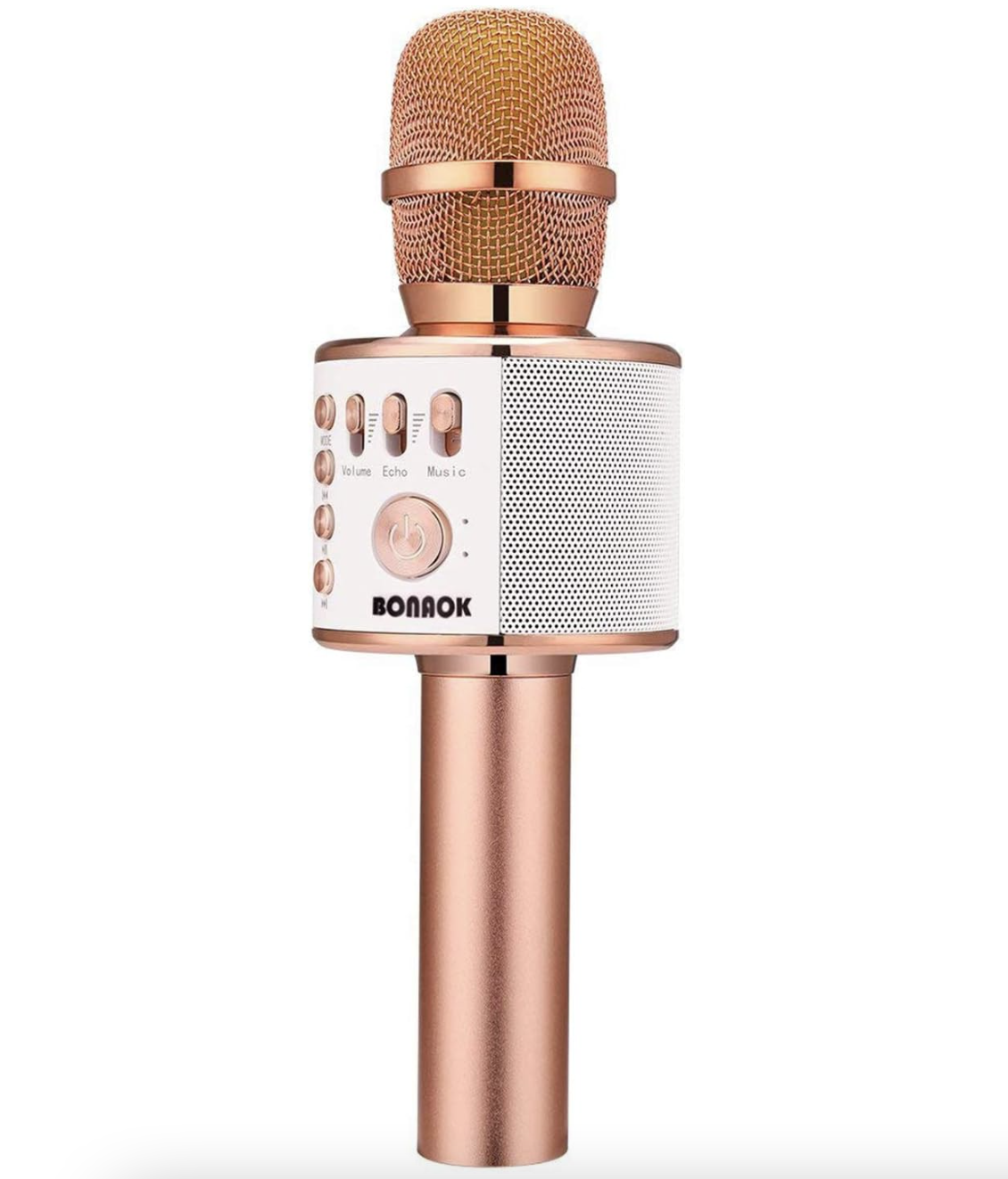 rose gold karaoke microphone