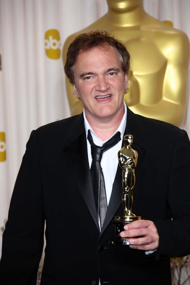 Quentin Tarantino with his Oscar at the 2013 Academy Awards