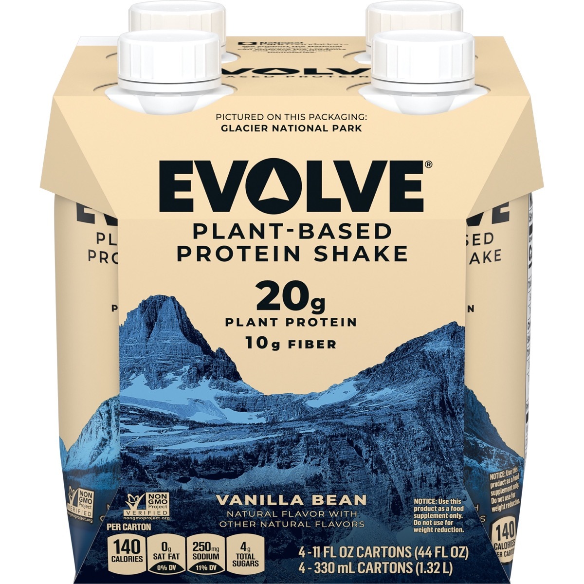 evolve vanilla protein shakes in tetra pak