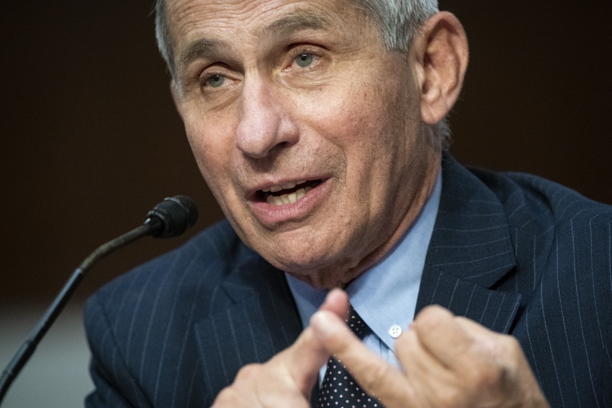 dr. fauci speaks at a meeting