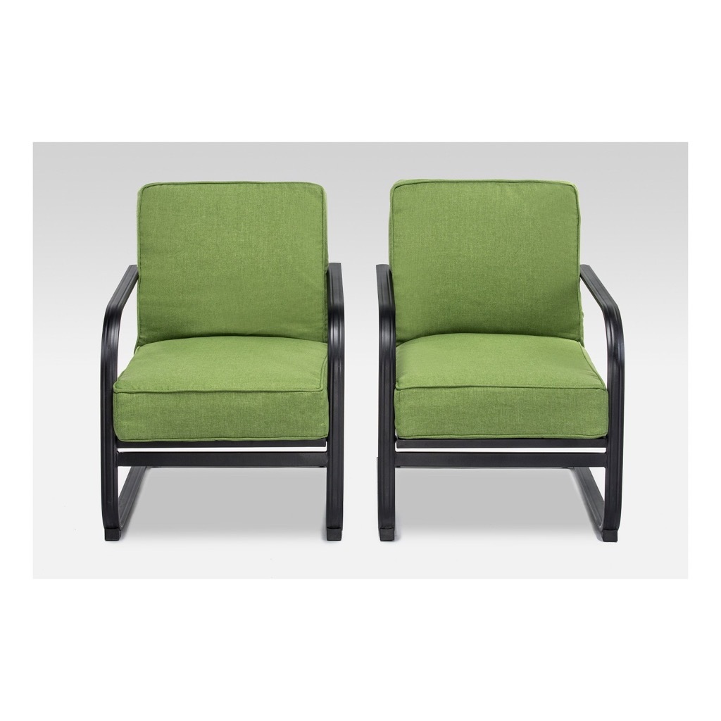A kiwi green outdoor patio chair set