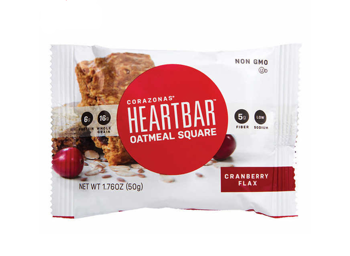 cranberry oat flax heart bar
