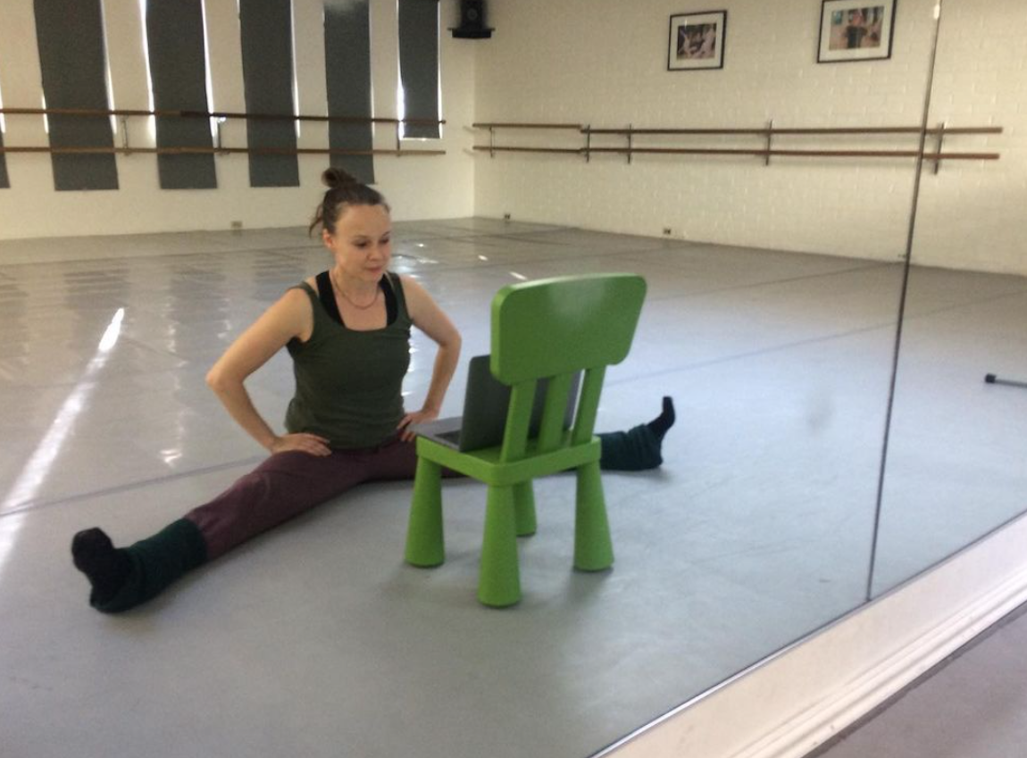 Tami Stronach in a dance studio