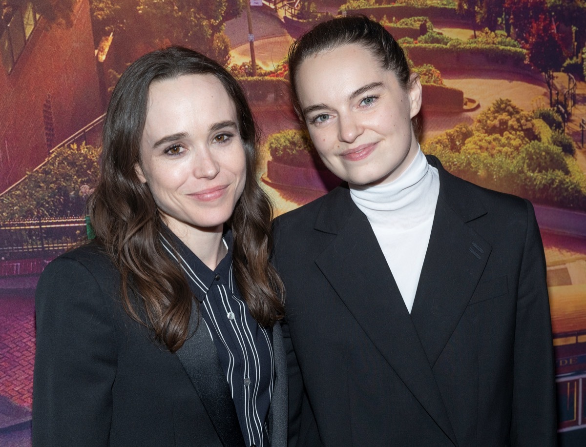 Ellen Page and Emma Portner at the premiere of 'Metrograph' in 2019
