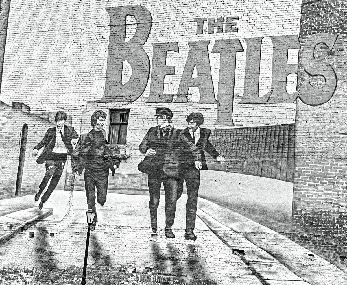 The Beatles wall mural