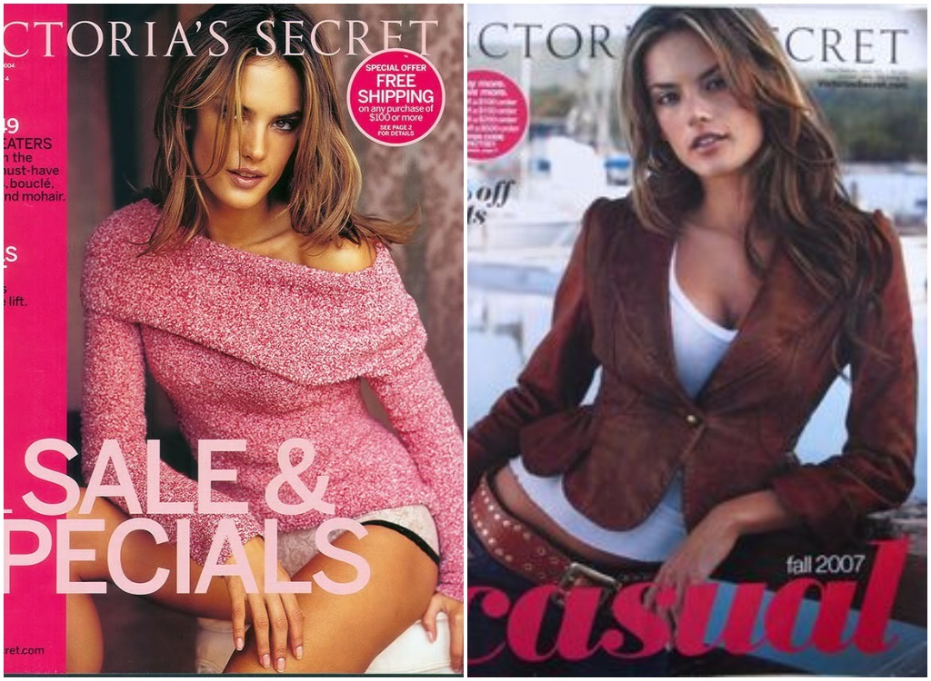 alessandra ambrossio on the cover of VS catalogues
