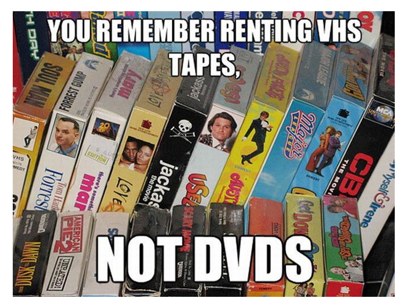 6. VHS tapes.
