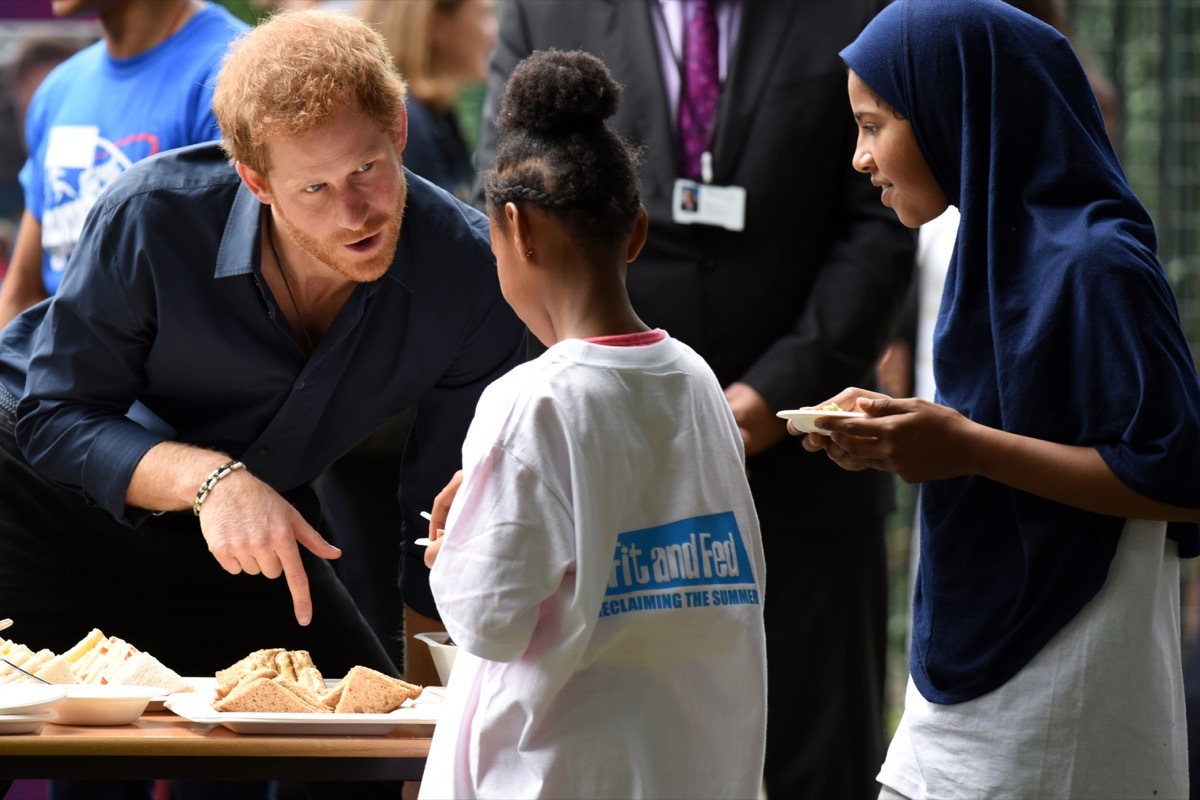 prince harry with children, prince harry father
