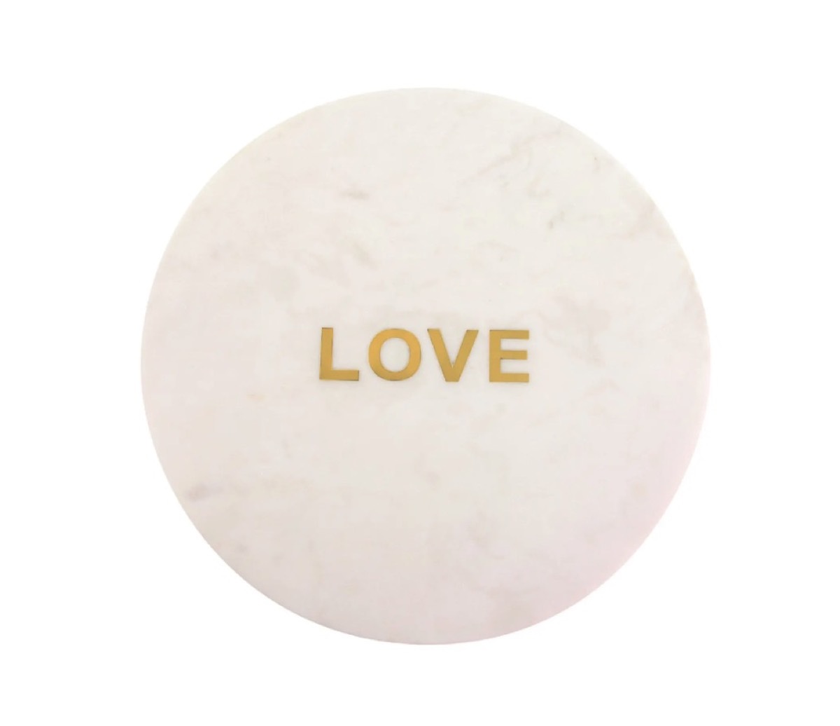 white round marble cutting board with 
