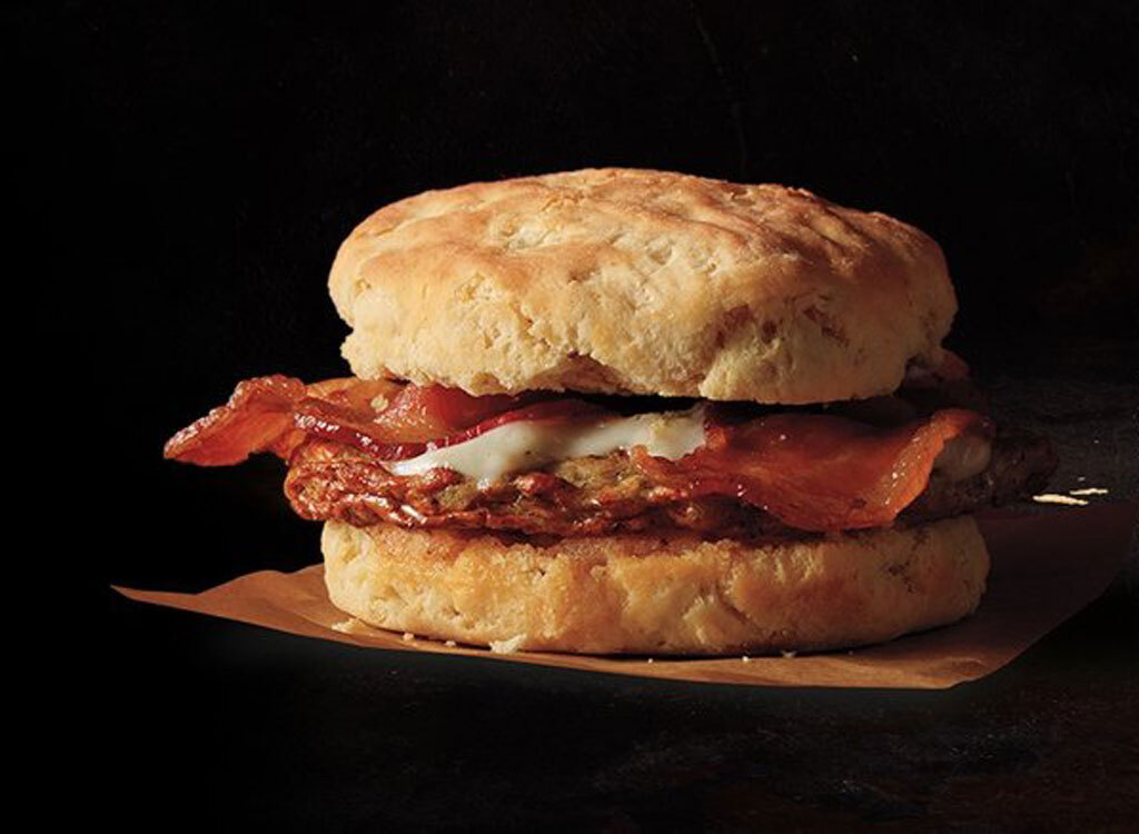Starbucks chicken sausage and bacon biscuit