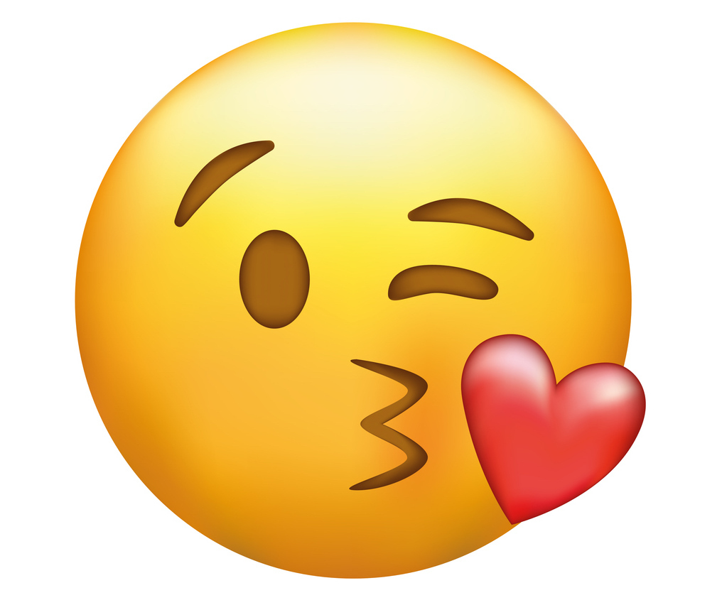 blowing a kiss emoji