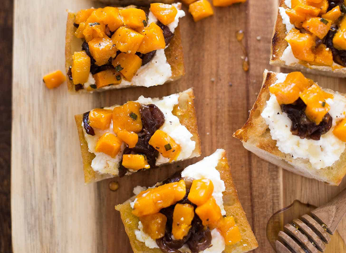 Butternut Squash and Sage Crostini