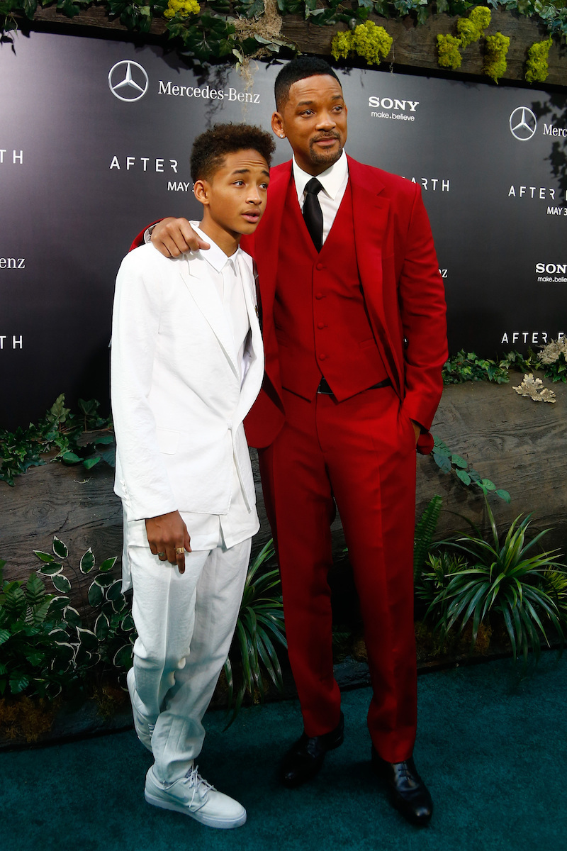 Jaden and Will Smith at the premiere of 