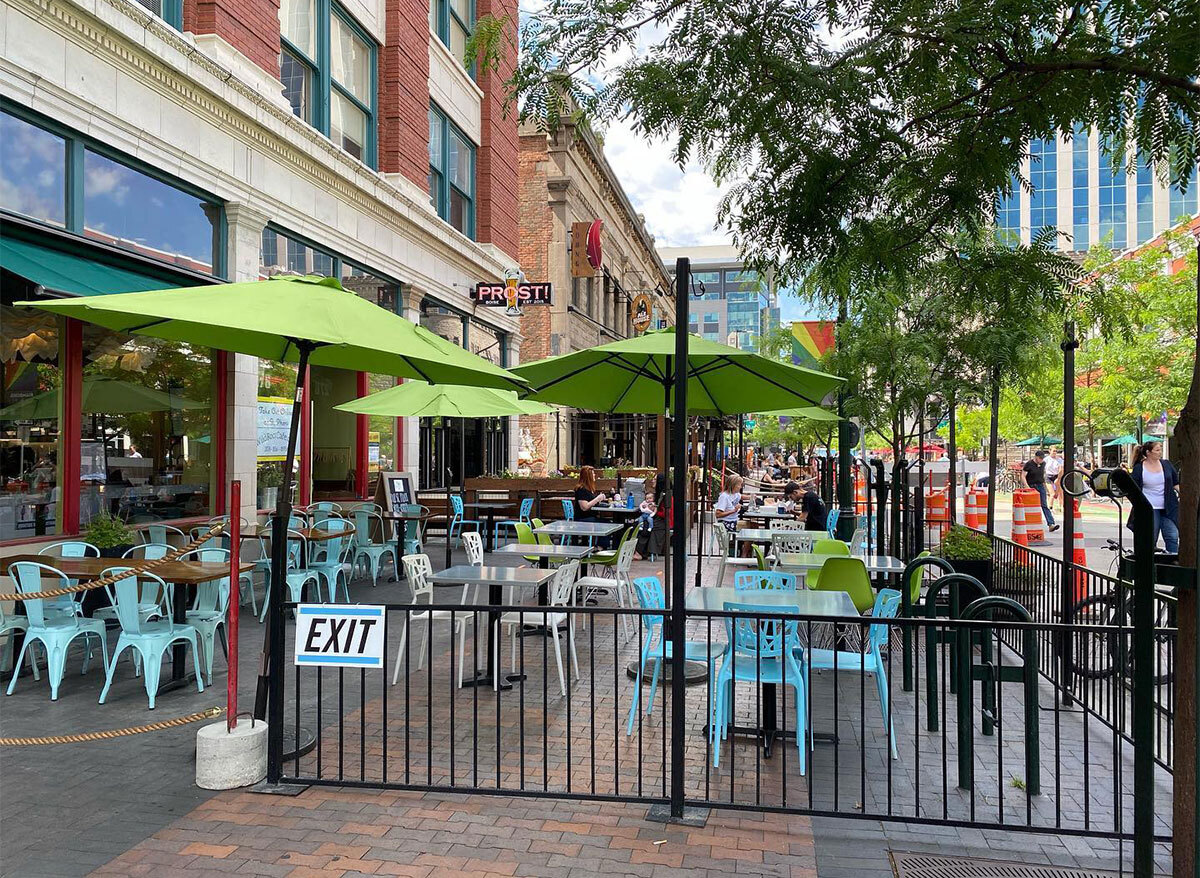 outdoor dining at wild root cafe in boise idaho