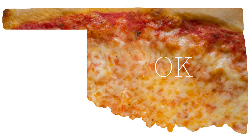 Oklahoma cheese pizza