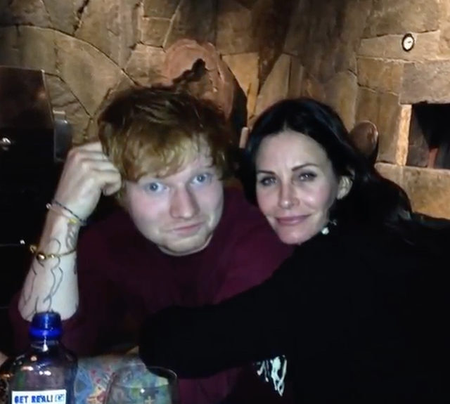 Ed Sheeran Courteney Cox Celebrity Friendships