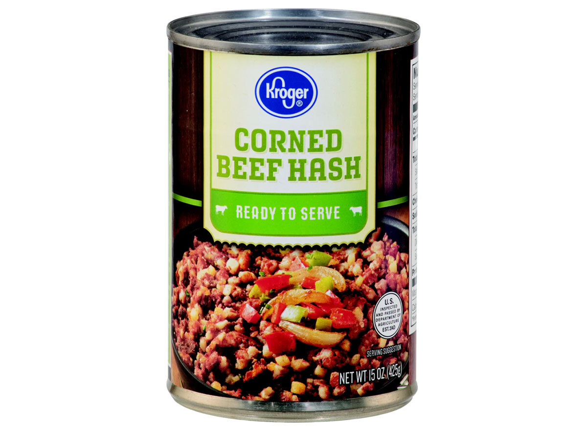 can of kroger corned beef hash