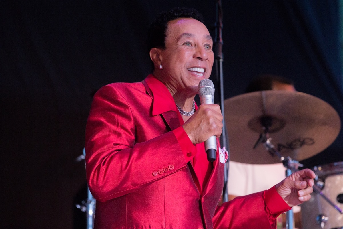 Laytonville, CA/USA - 6/27/2015 : Smokey Robinson performs at the Kate Wolf Music Festival in Laytonville, CA. Robinson is a Grammy Award winner and Rock and Roll Hall of Fame inductee. - Image