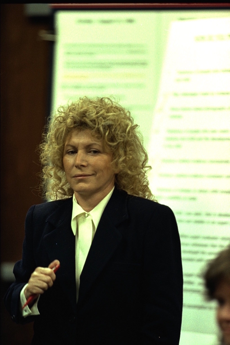 Leslie Abramson during the Menendez brothers trial in 1996