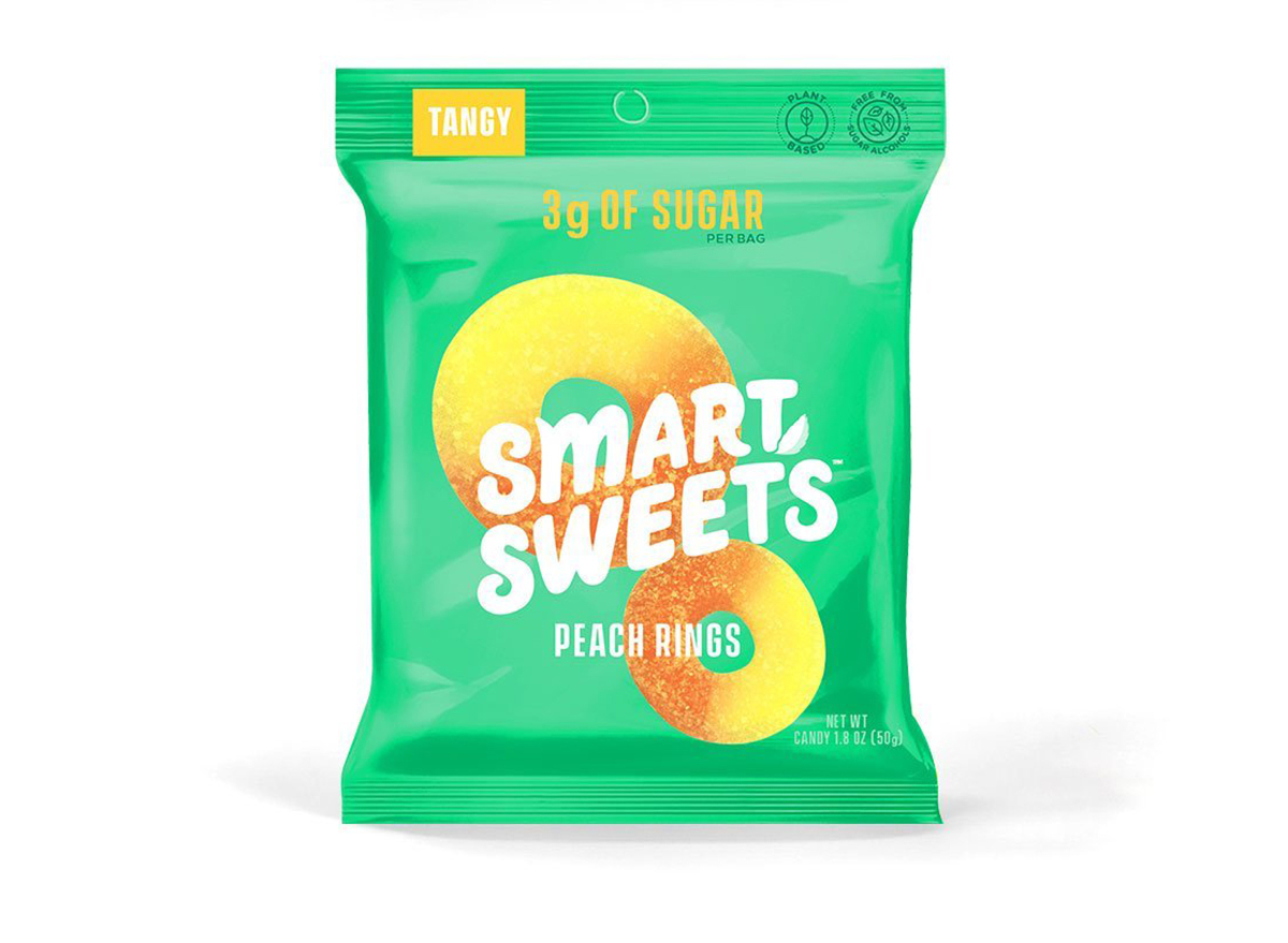 smart sweets peach rings bag