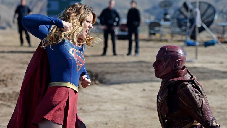fight scene on supergirl