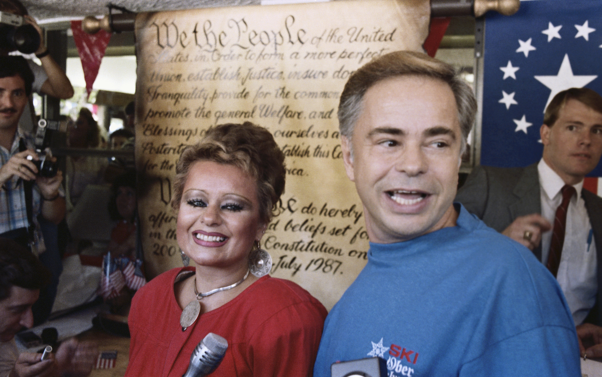 Tammy Faye and Jim Bakker at an event to commemorate the bicentennial of the signing of the constitution in 1987