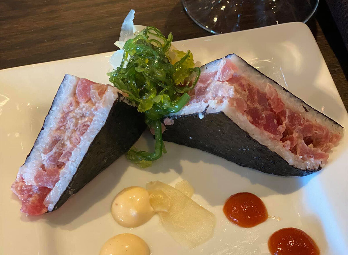 tuna sandwich with spicy mayo
