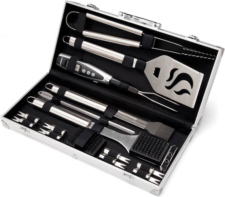 A 20-piece Cuisinart grill tool set