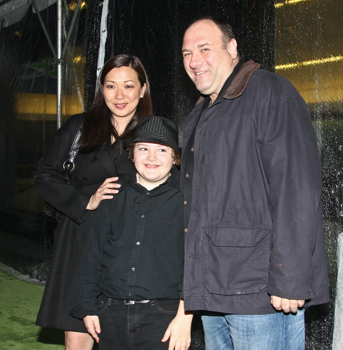 James Gandolfini with wife Deborah Lin and son Michael
