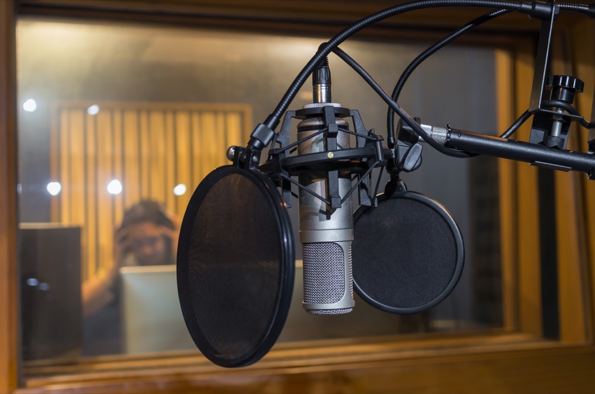 disney microphone recording booth