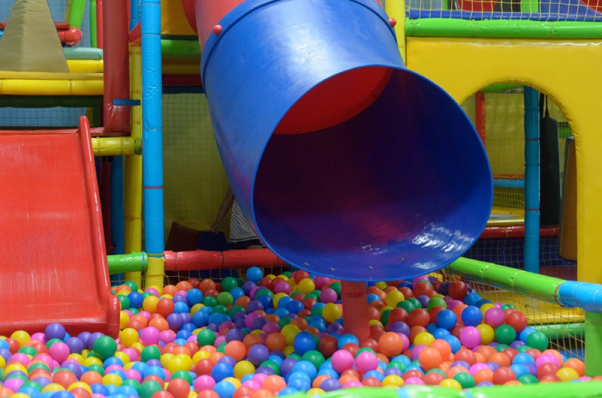 slide and ball pit